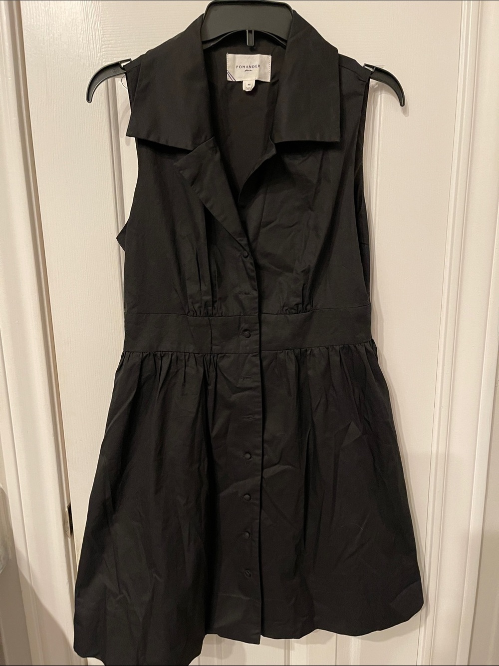 Pomander Place Black Sleeveless Shirtwaist Dress